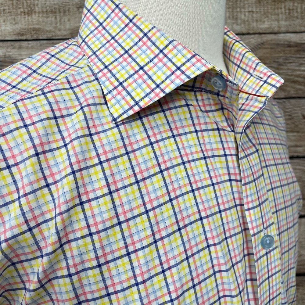 Eton Contemporary Fit Dress Shirt 44 17.5 Spread